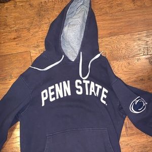 Blue/Gray Embroidered Penn State Hoodie (Unisex,M)
